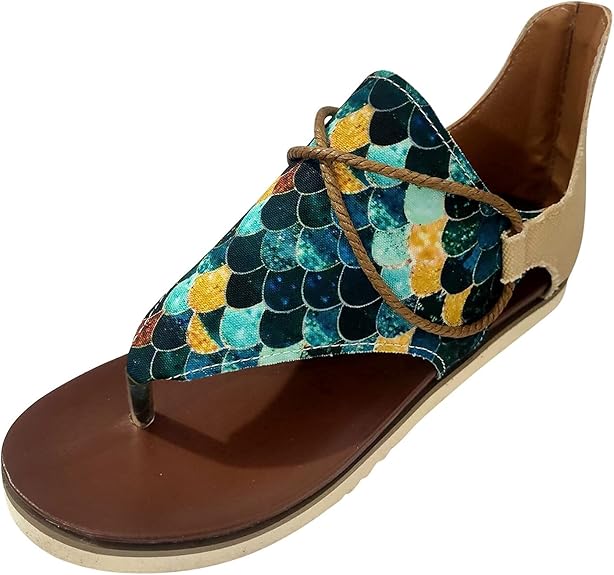 Amazon.com | Nvtuuer Women's Posh Gladiator Sandals Back Zipper Comfort Vintage Leather Flat 