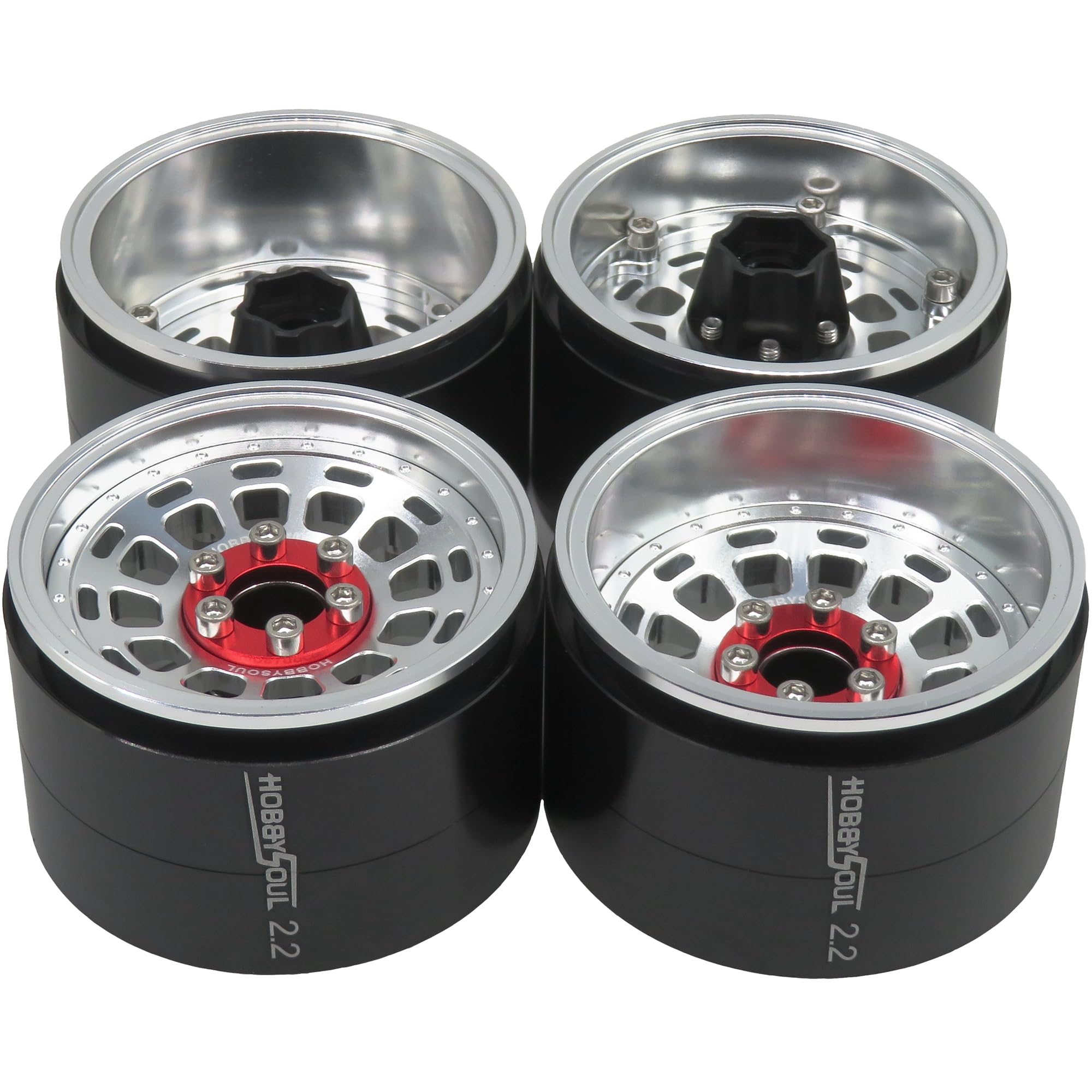 HOBBYSOUL RC 2.2 Beadlock Wheels Adjustable Offsets Rims Wide 40mm ...
