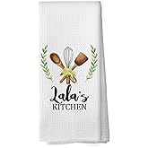shiviody Lala Gifts Kitchen Towels - Gifts for Grandma Lala Dish Towels, Rustic Grandma Mothers Day Birthday Decorative Absorbent Dishcloths Hand Towel for Kitchen Decor 16x24 Inches