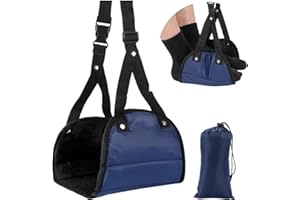 Airplane Foot Hammock, Plane Travel Footrest Hammock, Adjustable Carry-On Foot Hanger to Relax Your Feet, Foot Sling for Flig