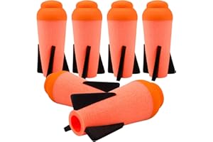 Ruibytree 6 Packs Mega Missile Refill for Nerf N-Strike Elite Series, Compatible Darts Mega Missile Refill Bullets Foam Rockets for Nerf Party