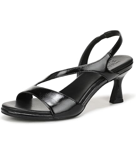 Amazon.com | Marc Fisher Women's Gizia Heeled Sandal, Black Patent