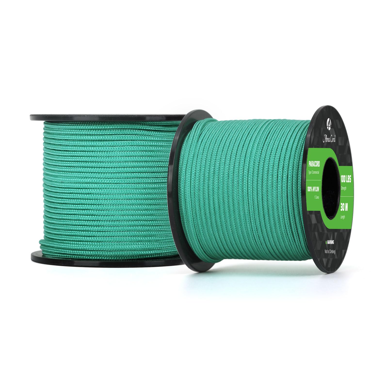 Abma Cord Paracord 100 lbs 2mm 100% Nylon 30M - Mint — image 1
