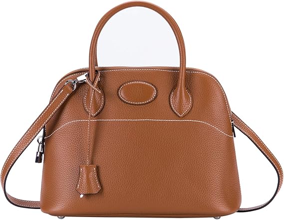 Amazon Gakki ハンドバッグ レディース トートバッグ 手提げバッグ おしゃれ 2way 高級牛革 ショルダーバッグ 36cm キャメル Gakki ハンドバッグ