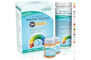 LEAPING LYNX EPA-Recommended Detection 17 in 1 Water Test with 100 Strips + 2 Bacteria Tests for Well Water & Tap Water, Detect Lead, Coliform, pH, Hardness, Chlorine, Mercury, & More in Drinking Water in Minutes