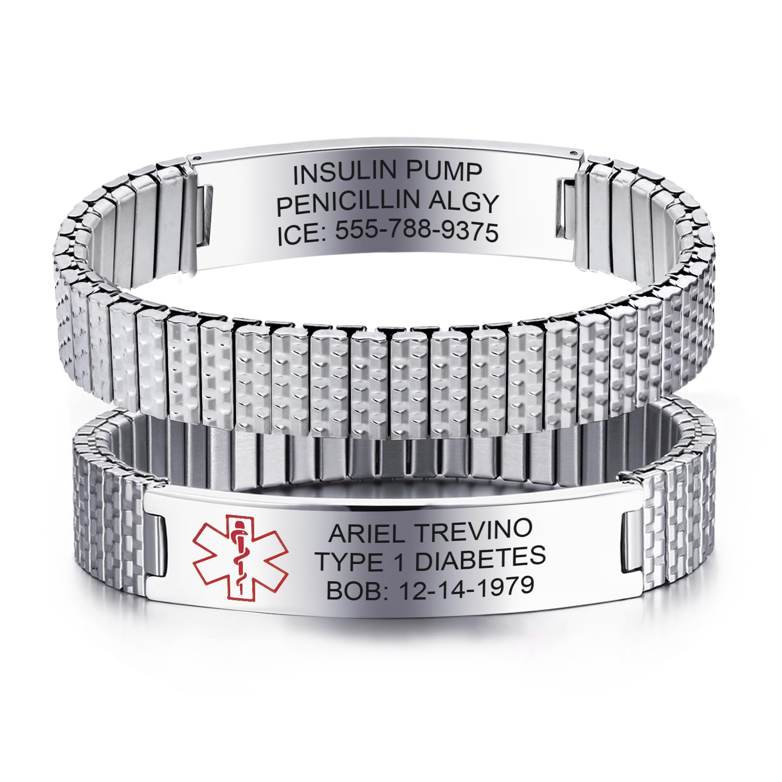 Medical Alert Bracelet for Men : Free Engraving
