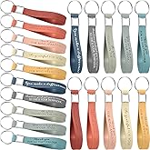 Sidkuct 30 PCs Inspirational Keychains for Women, Motivational Thank You Keychain for Teacher Thanksgiving Gifts Silicone Motivational Quote Key Chains Employee Appreciation Gifts