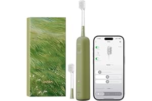 Laifen Wave Special Electric Toothbrush, New 2025 Version Oscillation & Vibration Sonic Electric Toothbrush for Adults with App, 2 Brush Heads, IP68 Waterproof Travel Powered Toothbrush (Meadow Green)