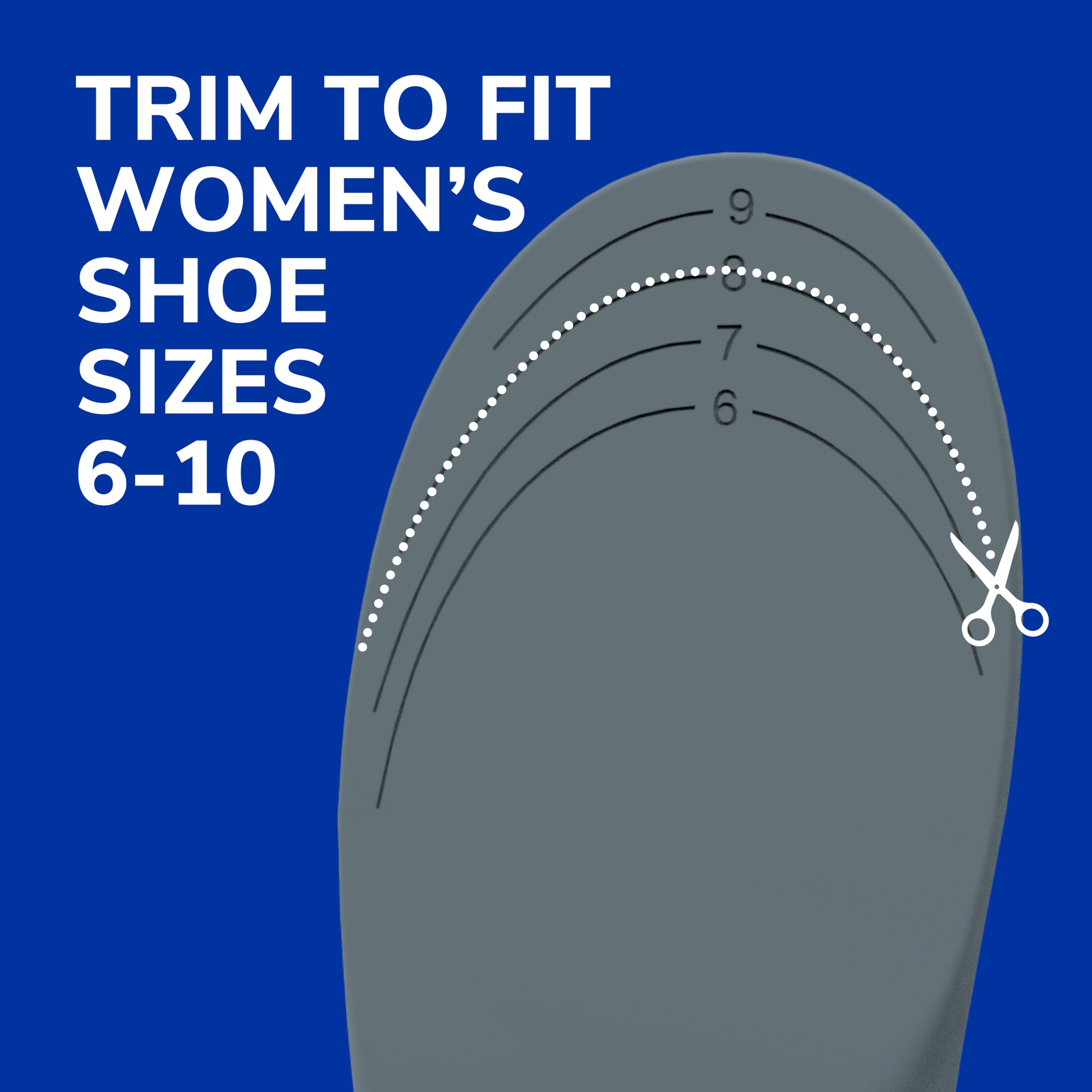 ﻿Dr. Scholl's Stability Support Insoles, Flat Feet & Overpronation Low Arch Support, Improves Balance & Stability, Motion Control, Trim Inserts to Fit Shoes, Women's Size 6-10