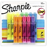 SHARPIE Tank Style Highlighters, Chisel Tip, Assorted, 12 Count