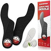 Morton's Extension Orthotic, Recovery Carbon Fiber Insole-Rigid Foot Support Shoe Inserts for Morton's Toe, Turf Toe, Hallux Limitus, Hallux Rigidus, Arthritis and Broken Big Toe-1 Pair Length 9.25"