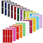 640 Pieces Rectangular Color Coding Label Stickers 3 x 1 inch Color-Code Labels Adhesive Colored Rectangle Label Self-Adhesive Stickers for Office School Supplies (Multicolor)