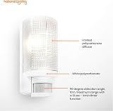 National Lighting Motion Outdoor Bulkhead Light PIR IP44 White LED E27 view 3