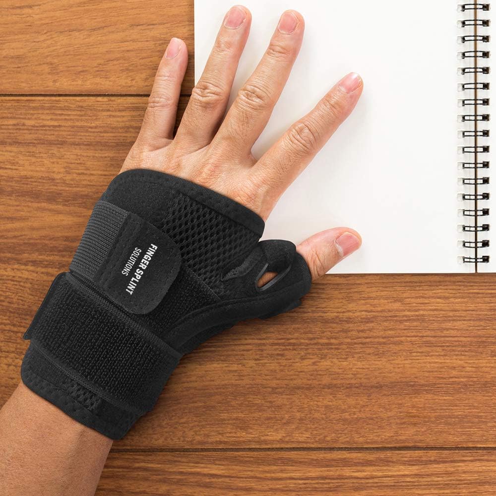 Thumb Brace - Thumb Spica Splint for Arthritis, Tendonitis and More. Fits Both Right Hand and Left Hand for Men and Women. Wrist, Hand, and Thumb Stabilizer Immobilizer. Trigger Thumbs Support Braces: Health & Personal Care