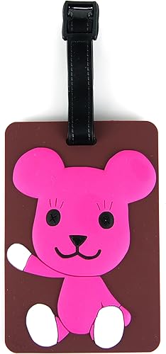Amazon Co Jp ノーブランド品 スーツケース用名札 ネームタグ ラゲージタグ バゲージタグ ピンクのクマちゃん ポストペットのモモ Postpet シューズ バッグ