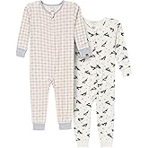 Modern Moments by Gerber unisex-baby Viscose Holiday 2-pack Tight Fitting Footless Pajamas