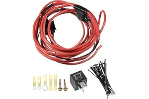 X AUTOHAUX 1 Set Universal Electric Fuel Pump Relay Kit for 12V DC System 4 Pin 12V 40 Amps Relay 30 Amps Circuit Breaker 80 Ohm Resistance