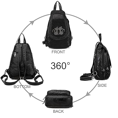 black small backpack purses
