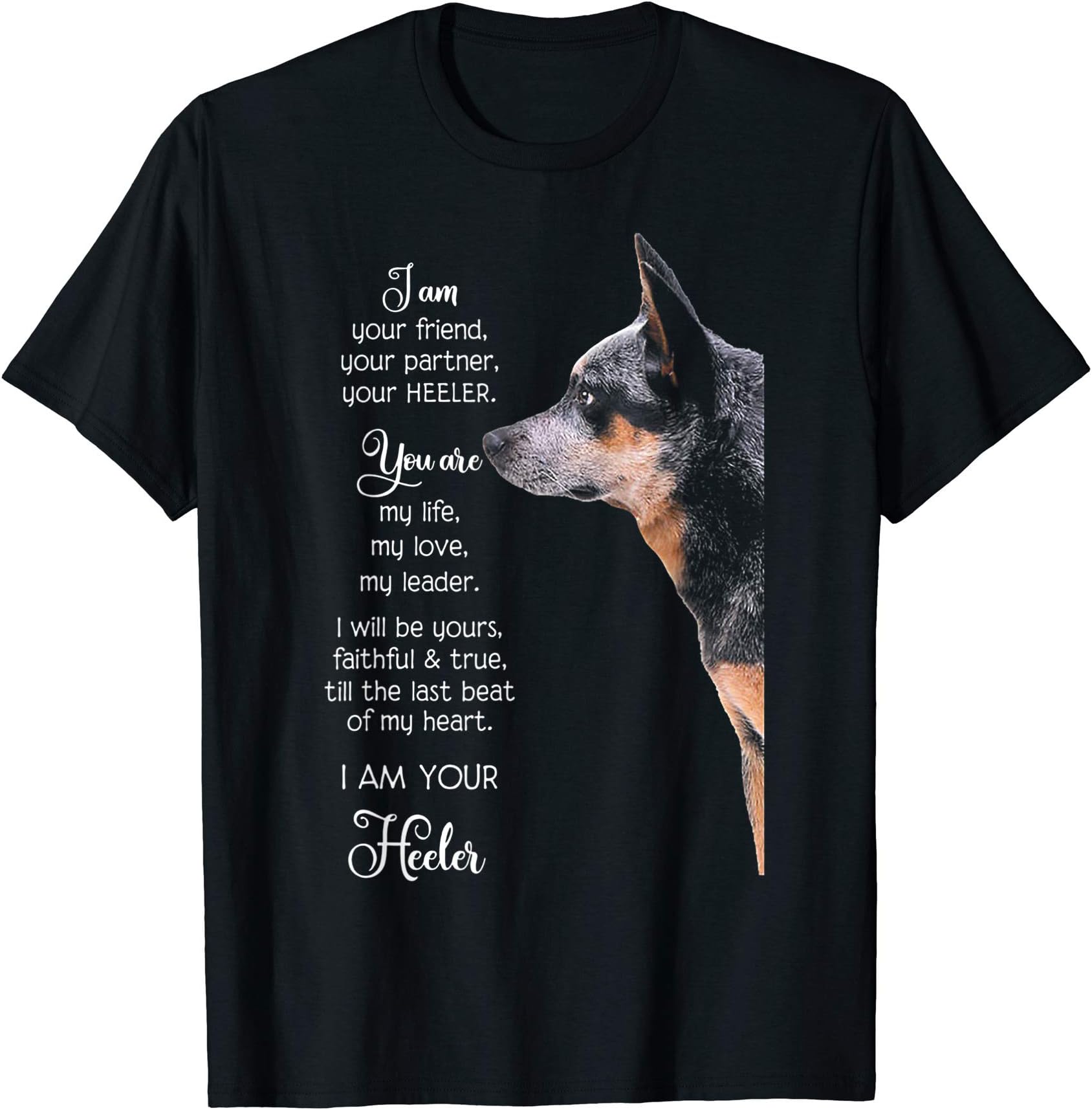 Funny Heeler Dog Lover Tee Shirt GiftI Am Your Friend Your Partner Your Heeler T-ShirtOEKO-TEX STANDARD 100