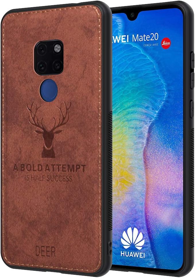 Huawei Mate 20 Case 201 8, Full Protects Cover with Built-in Screen Protector for Huawei Mate 20 3D Imprinted Deer Series Shockproof Snow-Proof Dirt-Proof