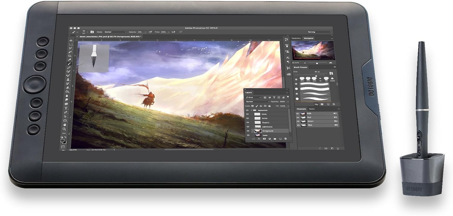 Mesa gráfica tela LCD de alta resoluçao Drawing Tablet com