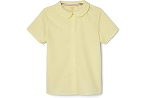 French Toast Girl's Short Sleeve Peter Pan Collar Blouse (Standard and Plus)