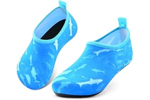 Sunnywoo Water Shoes for Kids Girls Boys，Toddler Kids Swim Water Shoes Quick Dry Non-Slip Water Skin Barefoot Sports Shoes Aqua Socks for Beach Outdoor Sports