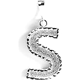 Deidreamers Personalized 1.0 Inch Solid.925 Sterling Silver Initial A-Z Charm