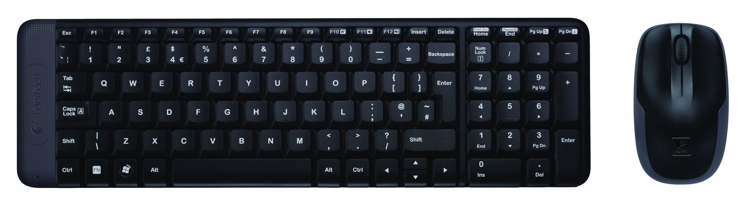 Logitech Wireless Combo MK220, QWERTY Russian Layout - Black