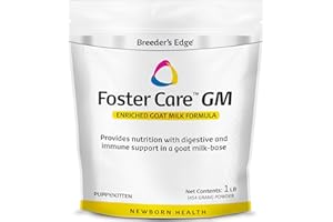 REVIVAL ANIMAL HEALTH Breeder's Edge Foster Care GM - Goat Milk Based Powdered Milk Replacer - Puppies , Kittens , Cats & Dogs Formula - Easy Digestion - 1 lb