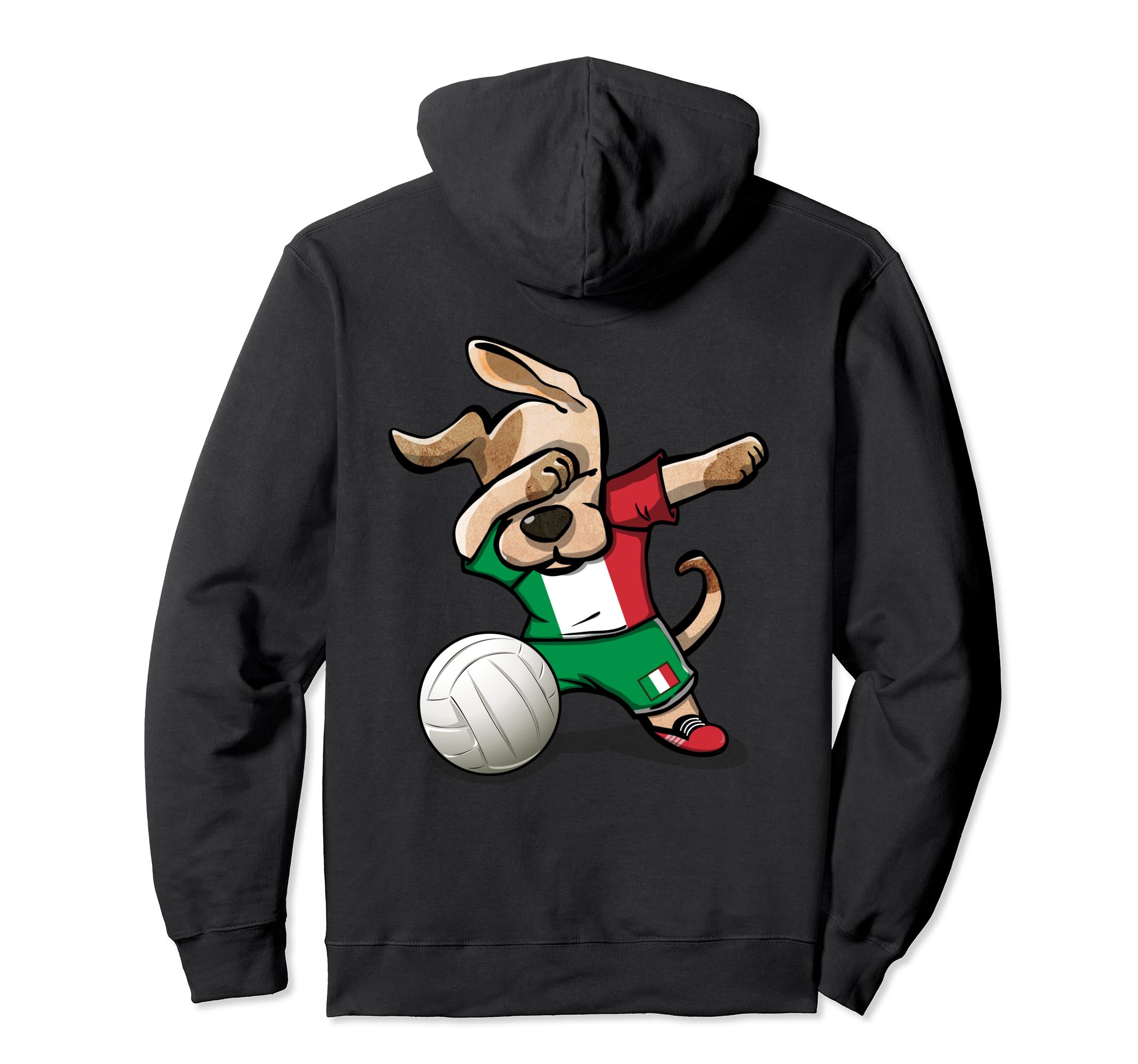 Dabbing Dog Proud Italy Volleyball Lovers - Italian Flag Pullover Hoodie