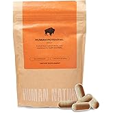 Human Nature Human Potential: Wild & Grass Fed Bison Organ Supplement with 150+ Nutrients for Energy, Focus, Vitality & Immune Support