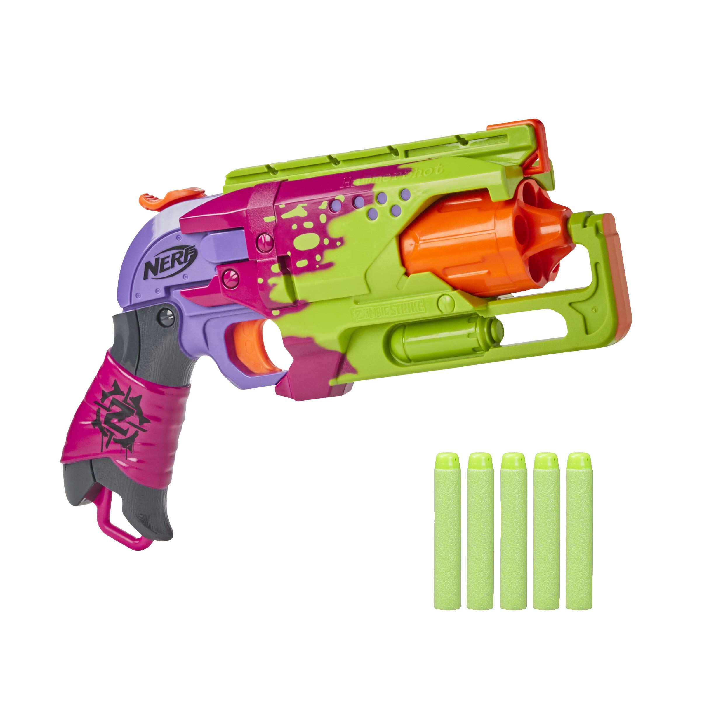 Photo 1 of Nerf Zombie Strike Hammershot Blaster, Splatter (Amazon Exclusive)