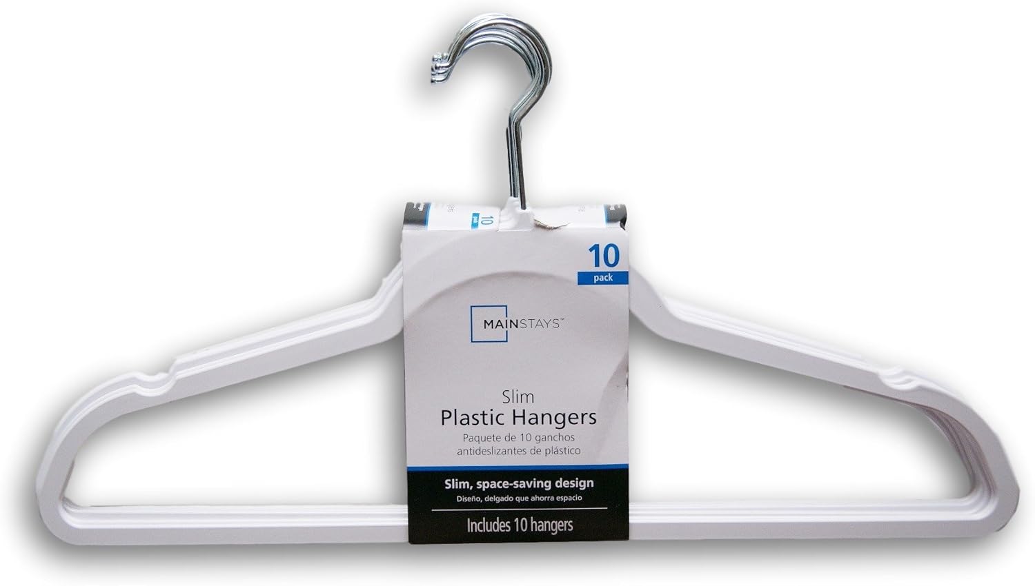 Amazon｜Mainstays スリムプラスチックハンガー 白 10本｜ハンガーラック オンライン通販