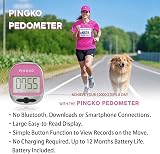 Pingko Walking Pedometer Step Counter Portable Fitness Tracker Pink view 8