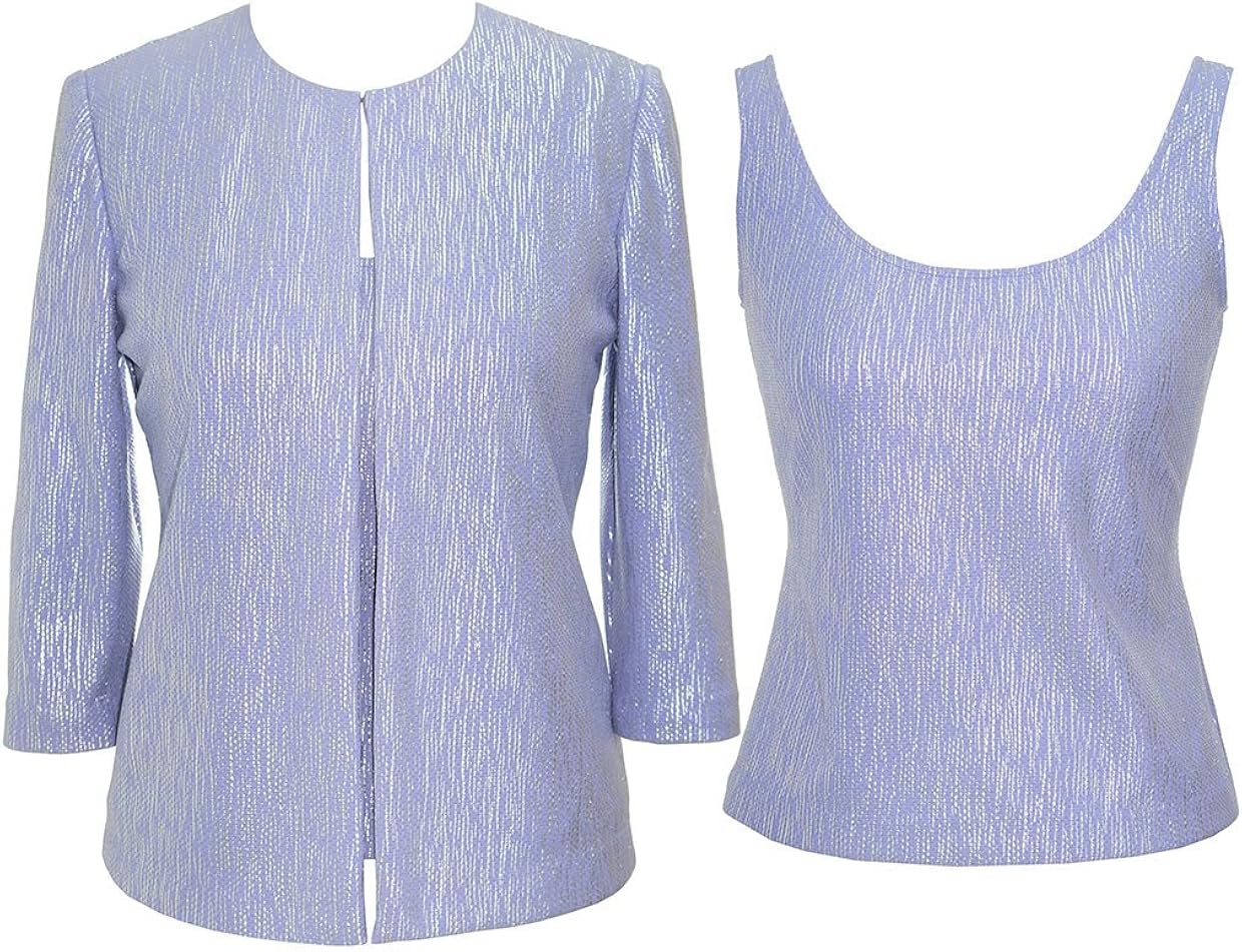 Alex Evenings Plus Size 425734 Twin Set Size 1x Color Lilac at