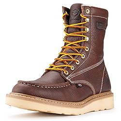 SUREWAY Mens 8 in Wedge Moc Soft/Steel Toe Work