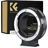 K&F CONCEPT Auto Focus EF to EOS R Adapter, Electronic EF EF-S Lens to RF Mount Adapter with Removable Tripod Mount Compatibl