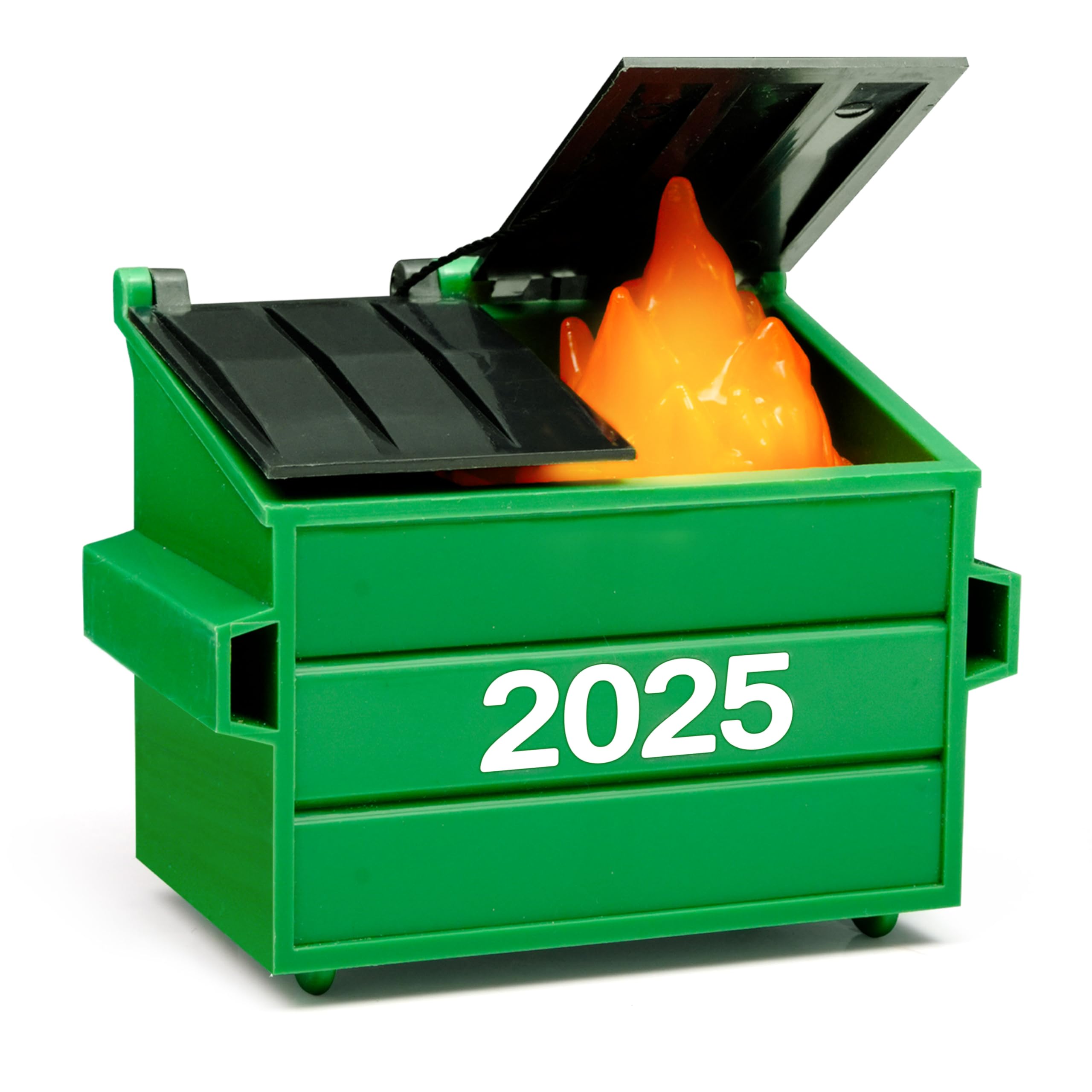 Photo 1 of 2025 Dumpster Fire Ornament LED, Dumpster Ornament with 3 Lighting Modes, Flickering Flame Dumpster Fire Gift, Funny 2025 Christmas Ornament, Christmas Desk Decoration (Pack 1)