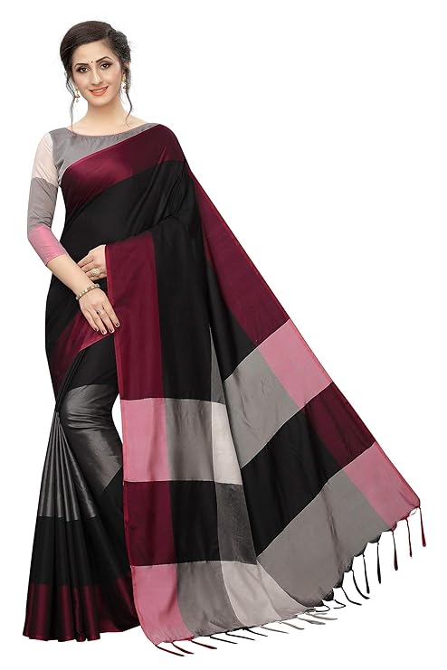Women`s Art Silk saree with Blouse Piece(Sa9na3shadeVariation)