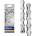 VG SPORTS 6/7/8/9/10/11 Speed Bike Chain,Half/Full Hollow Lightweight Bicycle Chain for Road Bike MTB,Silver/Gold/Titanium/Rainbow,116 Links