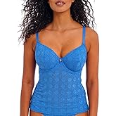 Freya Womens Nomad Nights Underwire Plunge Tankini Top