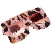 VALICLUD Leopard Plush Cat-Eye Sunglasses Lightweight Fashion Glasses for Women and Men Party Accessories Trendy Decoration for Festivals and Street Style
