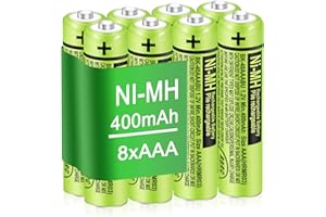 TrianglePatt 8 Pack BK-40AAABU Ni-MH AAA Rechargeable Battery for Panasonic,1.2v 400mah Rechargeable AAA Batteries Panasonic Cordless Phones, Electronics,Remote Controls