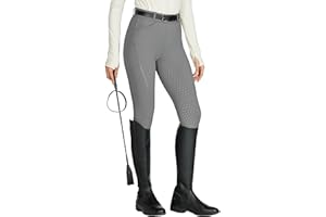 Willit Women's Horse Riding Pants Full Seat Silicone Equestrian Breeches Horseback Schooling Tights Zipper Pockets