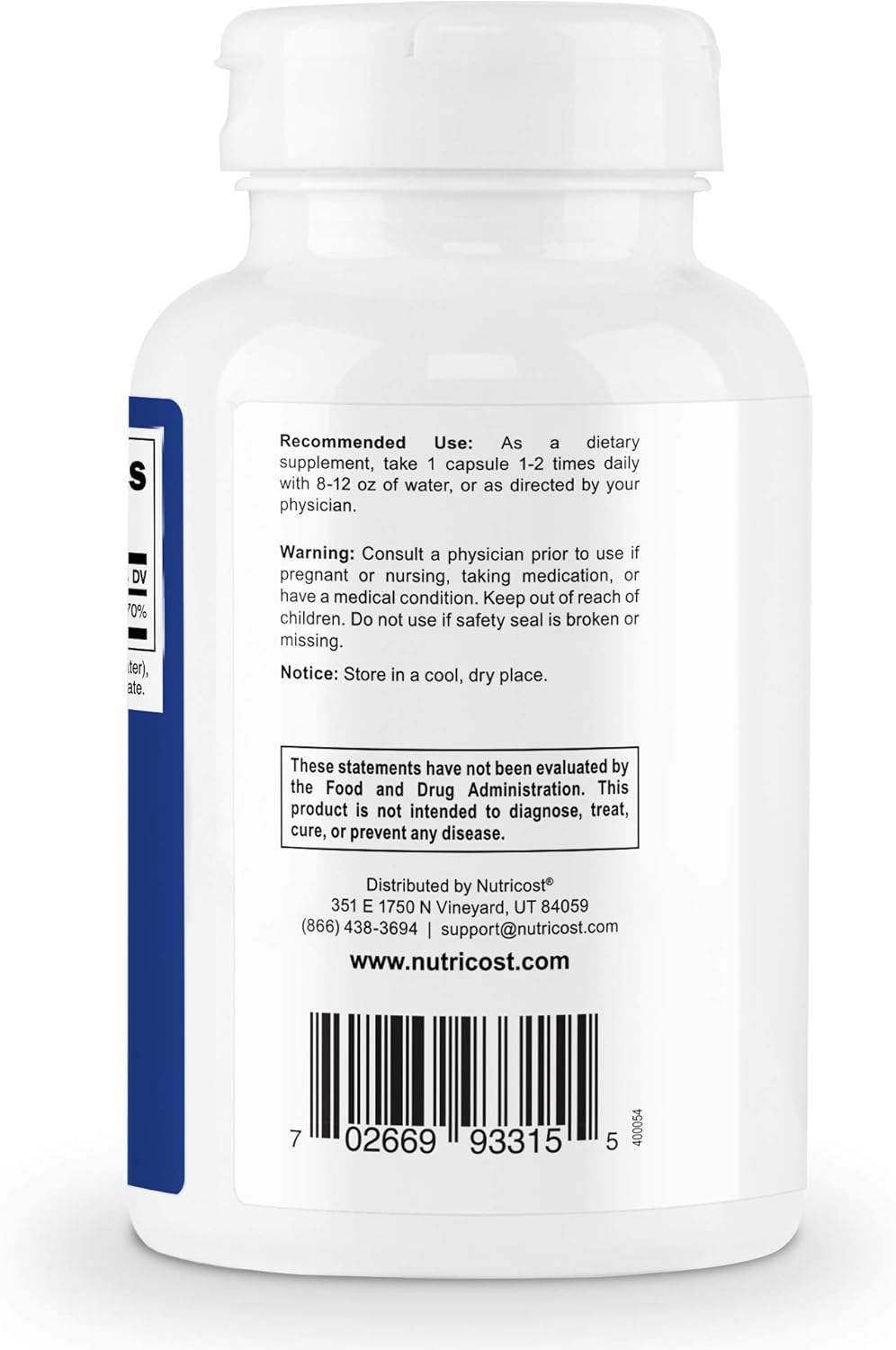 Nutricost Vitamin B2 (Riboflavin) 400mg, 120 Capsules Gluten Free