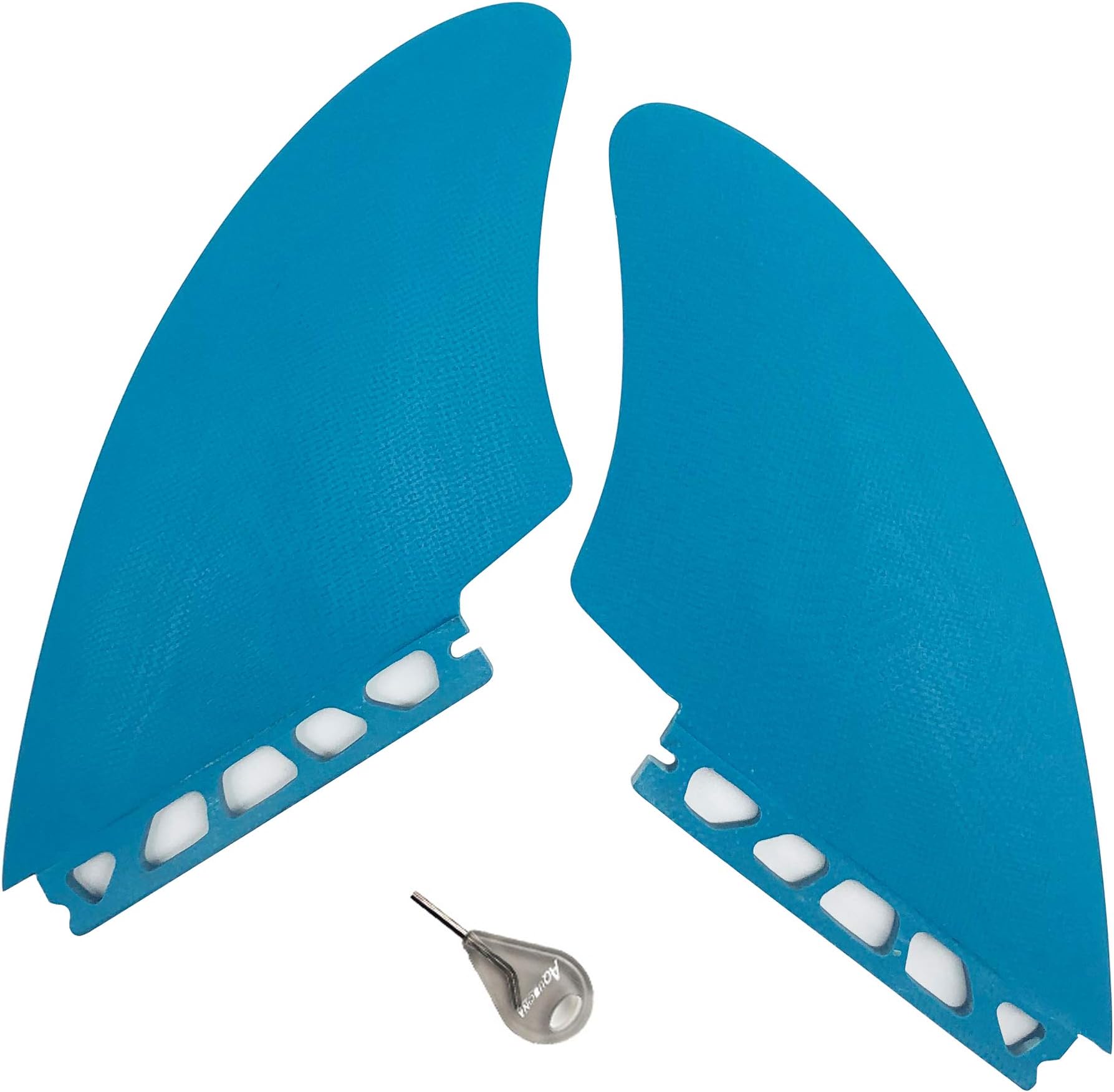 AQUBONA Futures Twin Keel Fins - Twin Fin Fish Surfboard Fins Twin Keels - Smooth Fiberglass Flex