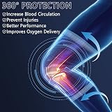 BESKEY Knee Support Pair Anti Slip Breathable Knee Compression Sleeve XL Black view 5