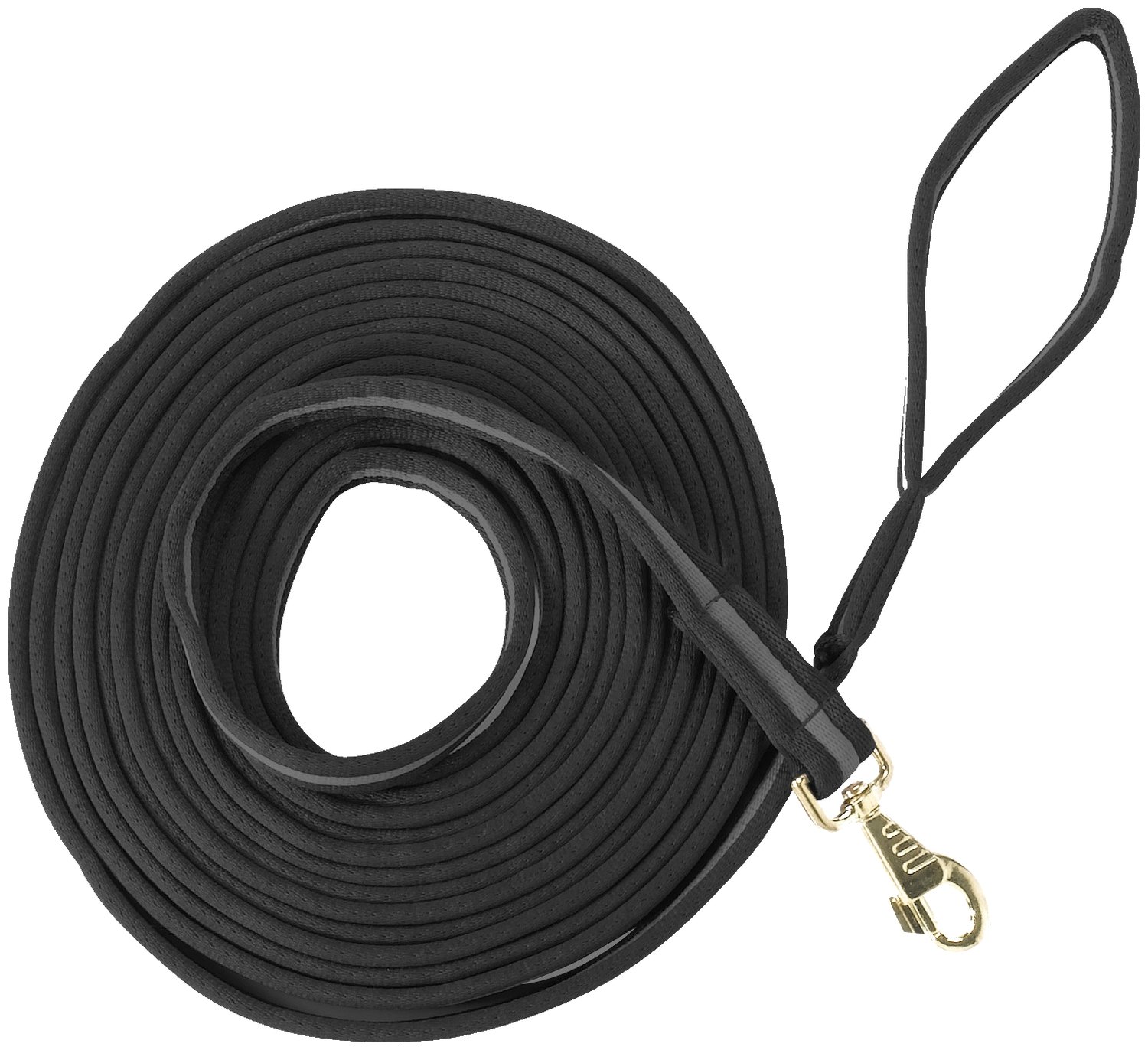 Jumptec Unisex Adult 520108 Padded Lunging Rein - Black/Grey, 8 m