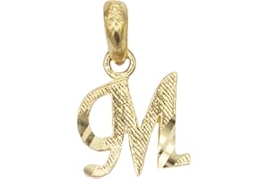 ICE ON FIRE JEWELRY Dainty 10k Real Solid Gold Initial Charm Pendant Available in Other Letters, Alphabet Letter Jewelry Small in Size